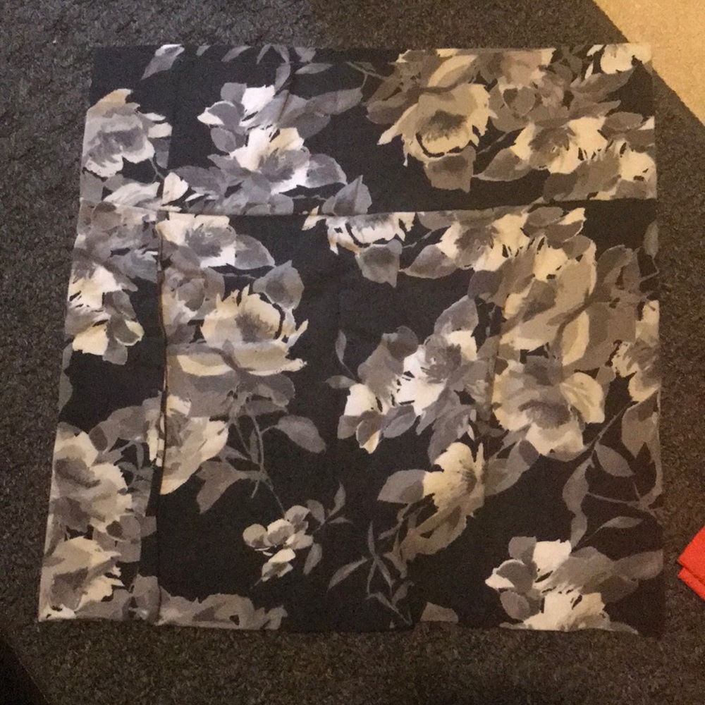 Floral mink skirt